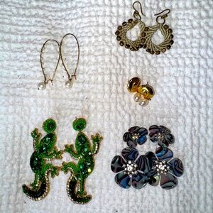 Madewell Earring Collection with Green, Gold, and Black Details